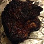 Large BBQ Beef Brisket hot off the grill.